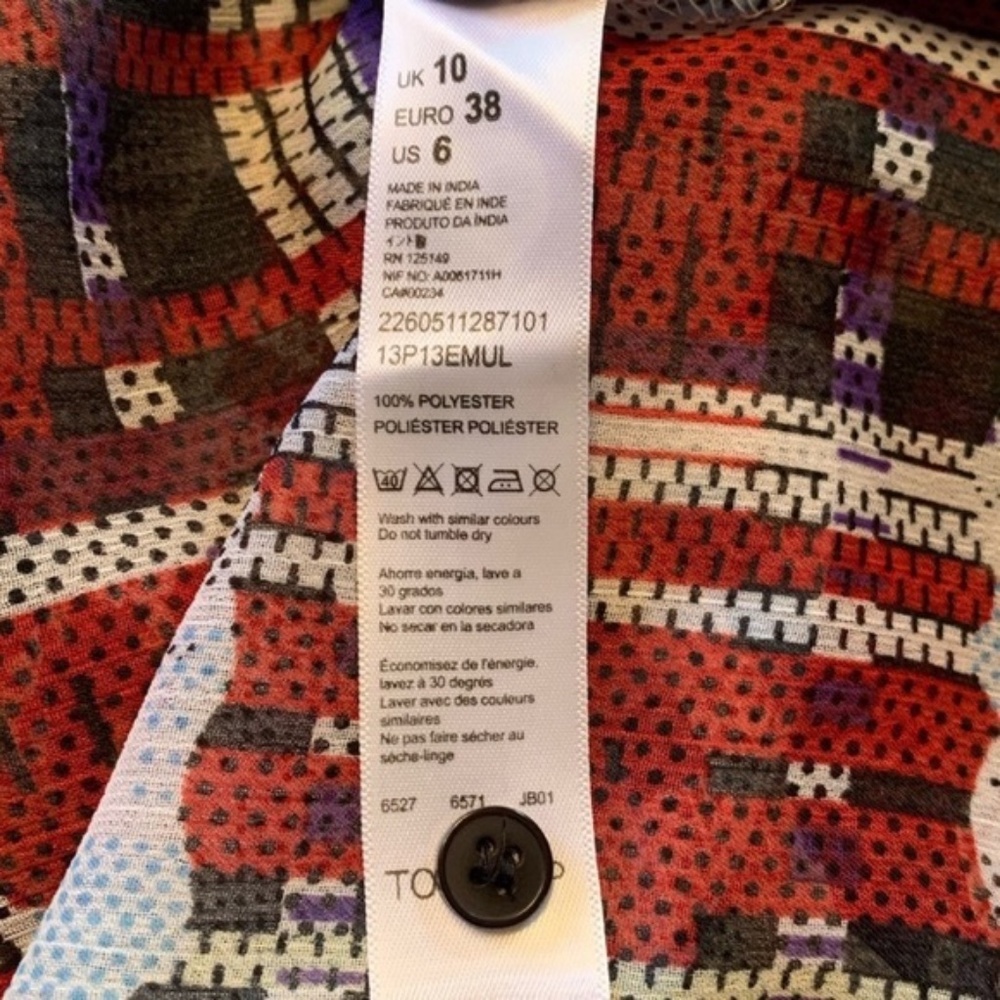 Topshop Long Sleeve Button Down Collared Shirt - image 7